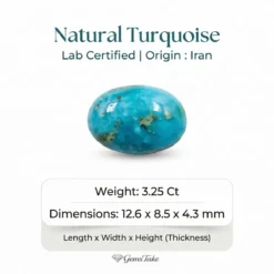 Natural Turquoise Stone – Feroza Nishapuri from Iran