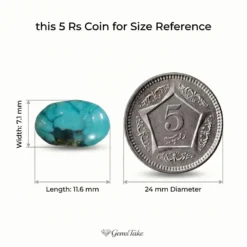 Alternative view of Natural Turquoise Stone – Shajri Feroza